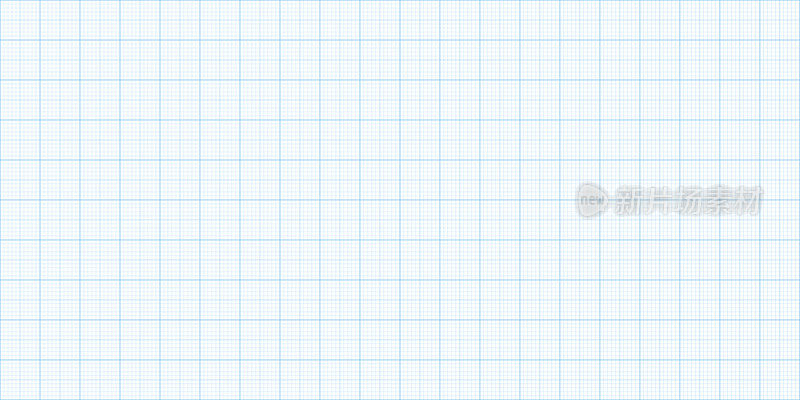 Grid Graph Paper Sheet. Blue on White Background. Texture Template. Vector illustration